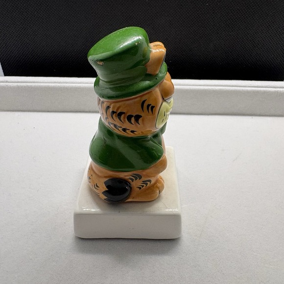 Rare Vintage Enesco Ceramic Garfield Irish / St. Patrick's Day Figure - Picture 3 of 9